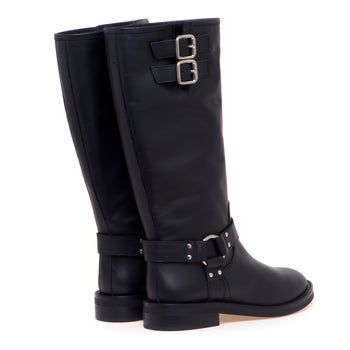 Stivale biker Via Roma 15 in pelle con fibbie - 3