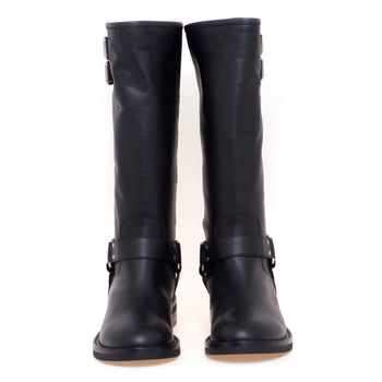 Stivale biker Via Roma 15 in pelle con fibbie - 5