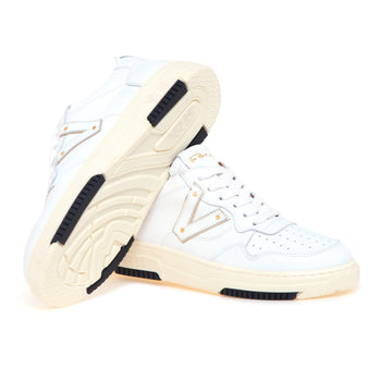 Sneaker Via Roma 15 basket bassa in pelle - 4