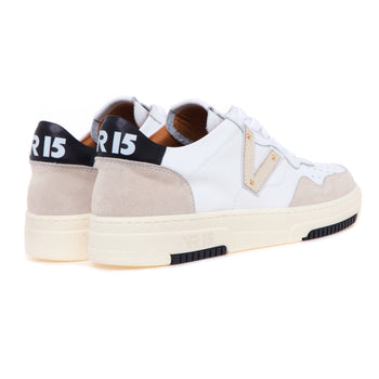 Sneaker Via Roma 15 basket bassa in pelle e camoscio - 3