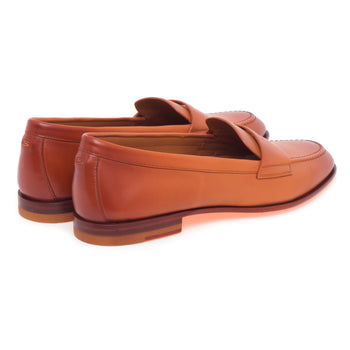 Santoni Pennyloafer aus antikem Leder - 3