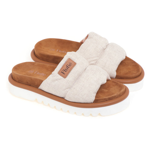 Slipper Flufiè con fascia in lino e suola in EVA - 2