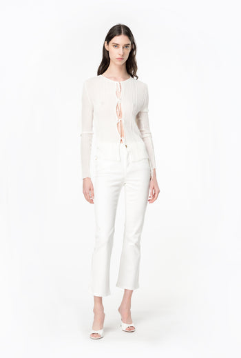 Pantalone bootcut Pinko in bull di cotone - 3