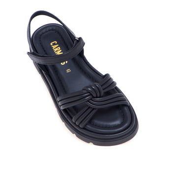 Sandalo Carmens Padova in pelle con fascia mignon annodati - 4