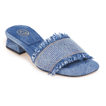 Ciabatta ASH in canvas con strass e tacco 20 mm - 4