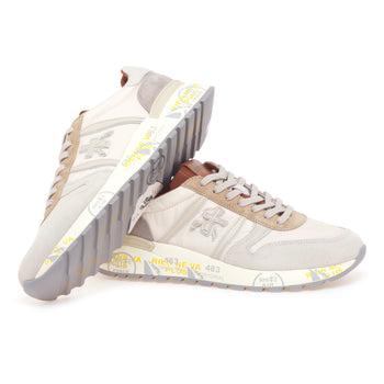 Sneaker Premiata Lander in camoscio e tessuto - 4