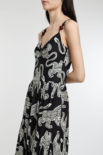 Abito lunco Dixie con stampa tribale - 8