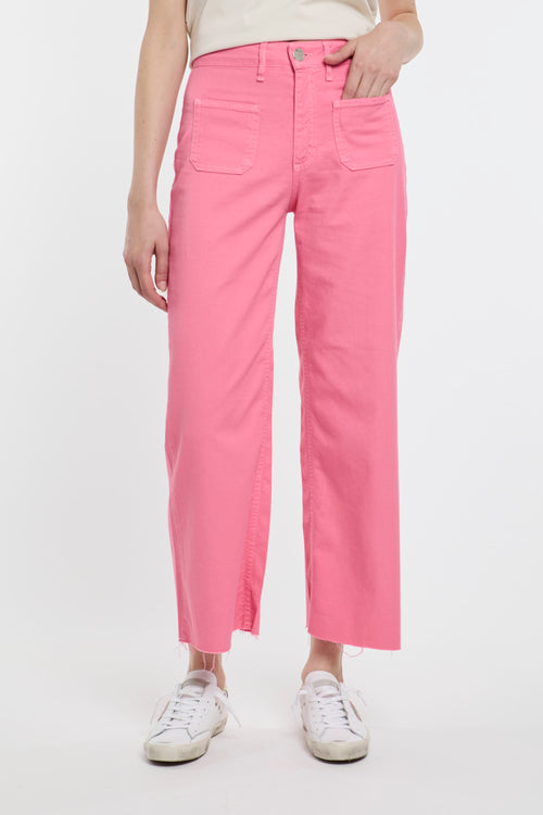 Pantalone cropped GSD - God Save Denim con tasche toppa - 1