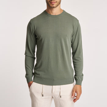 Maglia girocollo manica lunga in cotone Daniele Fiesoli  SALVIA - 6