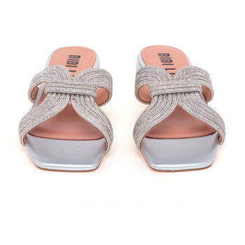 Ciabatta Bibi Lou in pelle con strass - 5