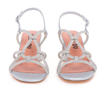 Sandalo Bibi Lou in pelle con strass - 5