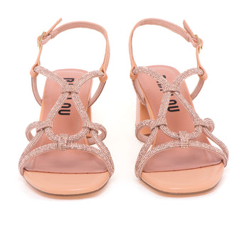 Sandalo Bibi Lou in pelle con strass - 5