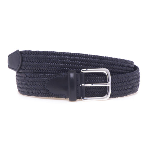 Cintura Gavazzeni in treccia di pelle elasticizzata
