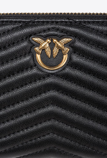 Portafoglio zip around Pinko in nappa chevron - 4