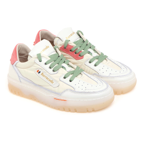 Sneaker Barracuda "Earving" in pelle e tessuto - 2