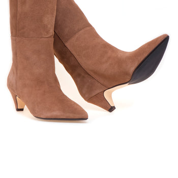 Stivale Anna F. in camoscio con tacco a cono 55 mm - 4