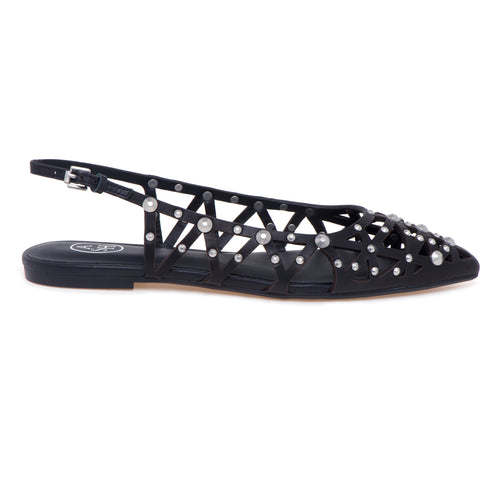 Ballerina Sling-back ASH Bazaar in pelle laserata con borchie