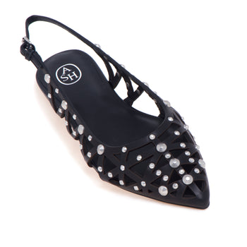 Ballerina Sling-back ASH Bazaar in pelle laserata con borchie - 4