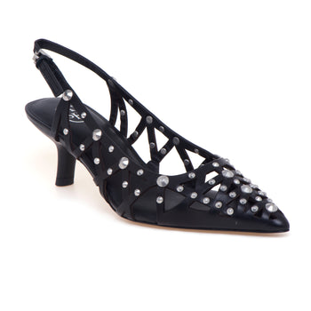 Sling-back ASH Bizarre in pelle laserata con borchie e tacco 50 mm - 4