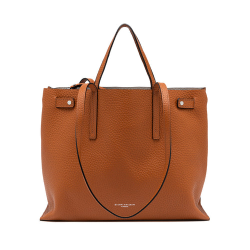 Borsa shopping Gianni Chiarini "Altea" in pelle martellata con doppio manico