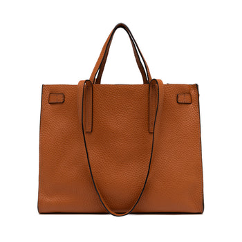 Borsa shopping Gianni Chiarini "Altea" in pelle martellata con doppio manico - 3