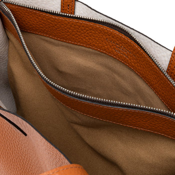 Borsa shopping Gianni Chiarini "Altea" in pelle martellata con doppio manico - 4