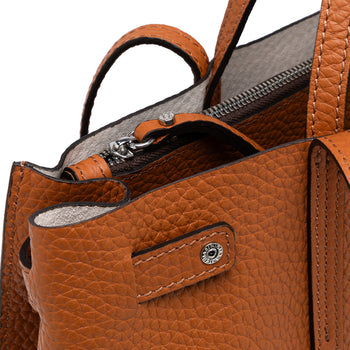 Borsa shopping Gianni Chiarini "Altea" in pelle martellata con doppio manico - 5