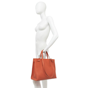 Borsa shopping Gianni Chiarini "Altea" in pelle martellata con doppio manico - 6