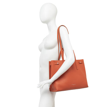 Borsa shopping Gianni Chiarini "Altea" in pelle martellata con doppio manico - 7