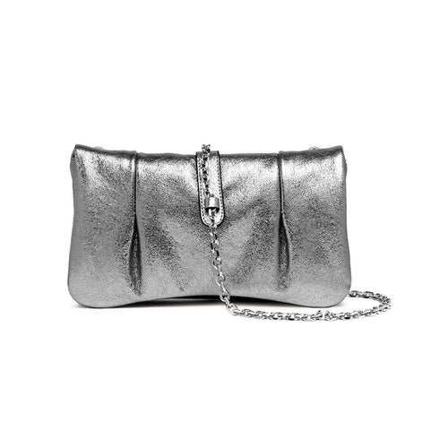 Pochette Gianni Chiarini modello Glenda in pelle laminata con tracolla