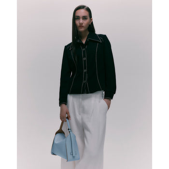 Borsa a spalla Gianni Chiarini "Penelope" in pelle martellata - 6