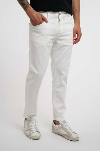 Pantalone in denim bianco Pt Torino - tapperd fit - 3