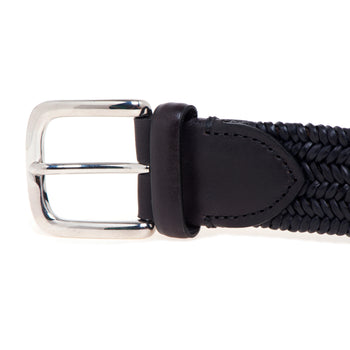 Cintura Gavazzeni in treccia di pelle elasticizzata - 3
