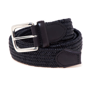 Cintura Gavazzeni in treccia di pelle elasticizzata - 4