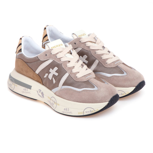 Sneaker Premiata Cassie in camoscio e tessuto - 2