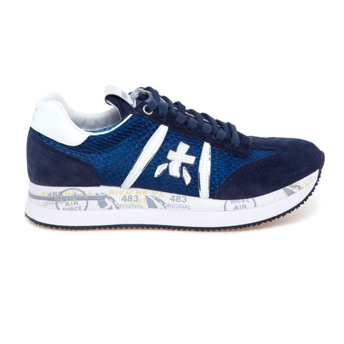 Sneaker Premiata Conny in camoscio e tessuto retinato - 1