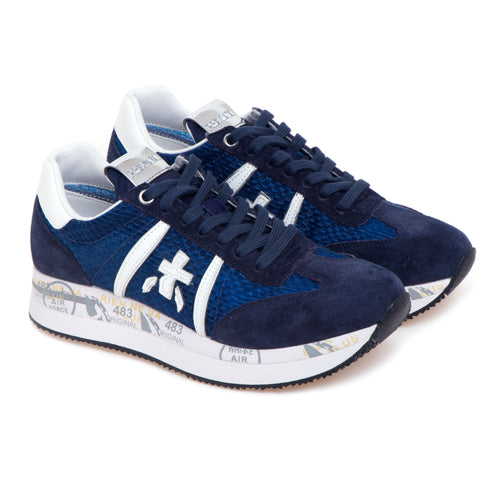 Sneaker Premiata Conny in camoscio e tessuto retinato - 2