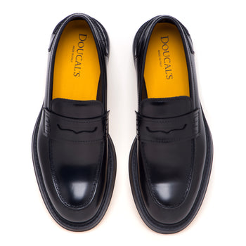 Mocassino penny Doucal's in pelle spazzolata con suola in gomma - 5