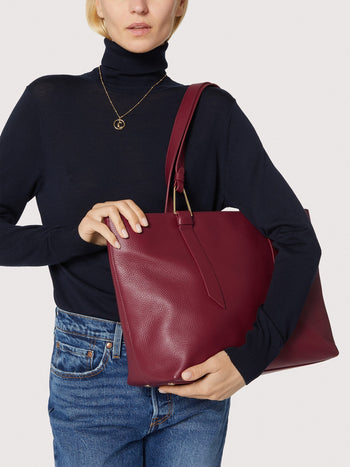 Borsa shopping Coccinelle Malory Large in pelle martellata - 5