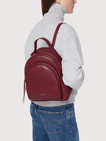 Zaino Coccinelle Malory Medium in pelle martellata - 6