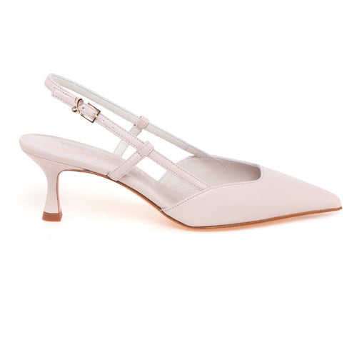 Sling-back Sergio Levantesi in pelle con tacco 55 mm