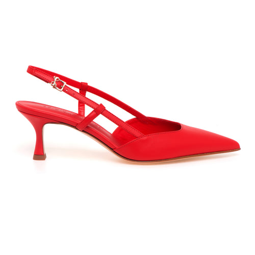 Sling-back Sergio Levantesi in pelle con tacco 55 mm