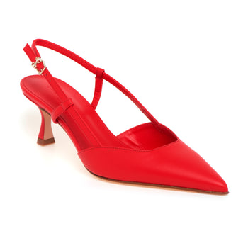 Sling-back Sergio Levantesi in pelle con tacco 55 mm - 4