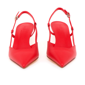 Sling-back Sergio Levantesi in pelle con tacco 55 mm - 5