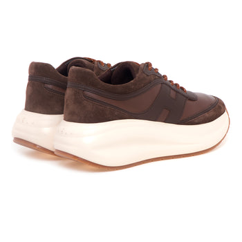 Sneaker Hogan H696 in pelle e camoscio con suola chuncky - 3
