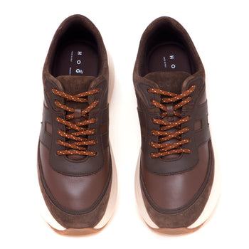 Sneaker Hogan H696 in pelle e camoscio con suola chuncky - 5