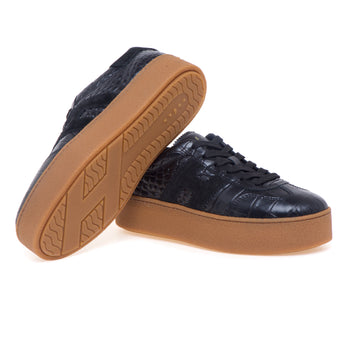 Sneaker Hogan Cool Platform in pelle stampa cocco - 4