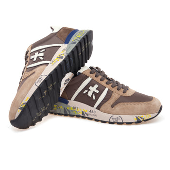 Sneaker Premiata Lander in camoscio e tessuto - 4