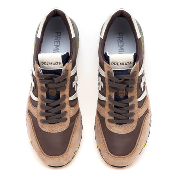 Sneaker Premiata Lander in camoscio e tessuto - 5