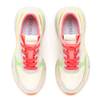 Sneaker Premiata Lauryn in camoscio e tessuto - 5